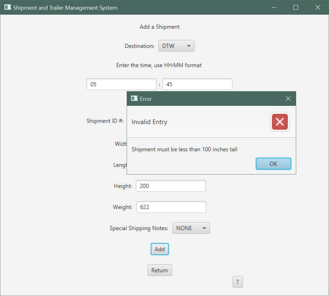 Data Validation Example