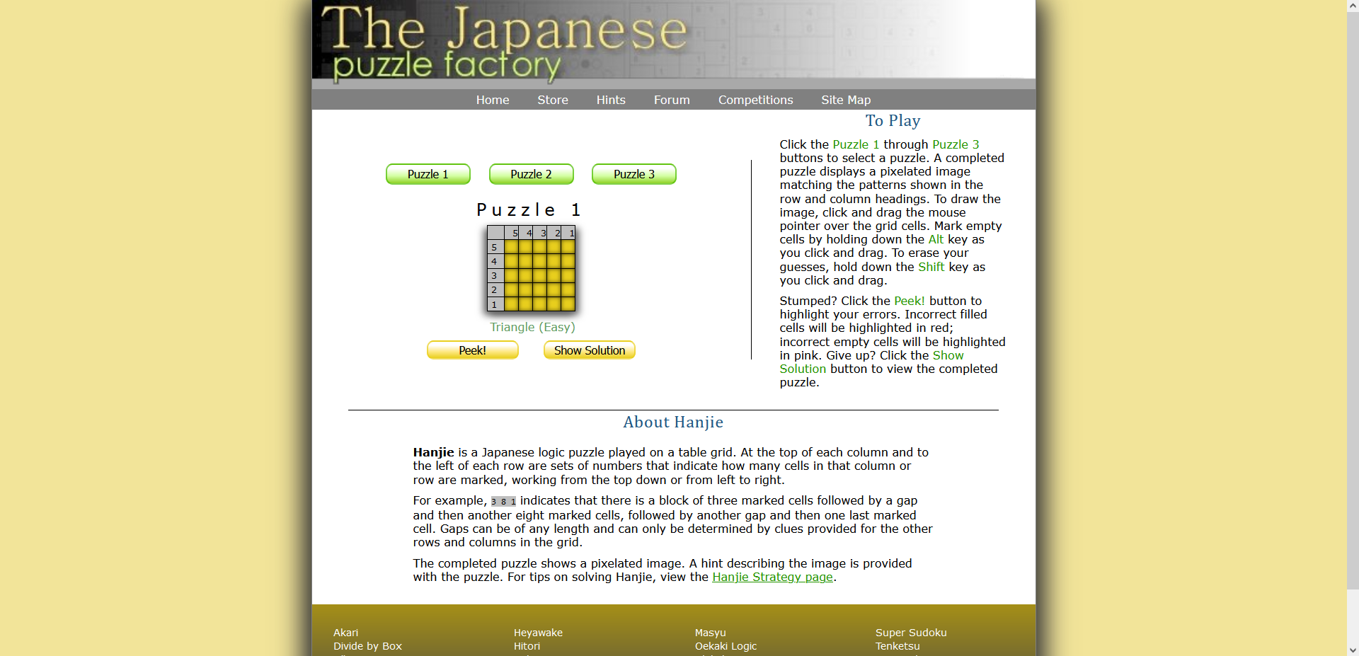 The Japanese Puzzle Factory Puzzle